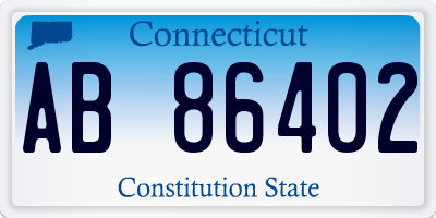 CT license plate AB86402