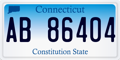CT license plate AB86404