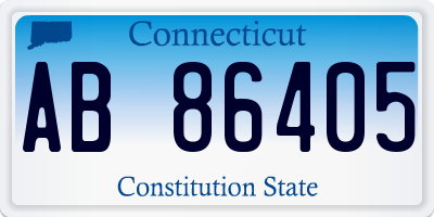 CT license plate AB86405