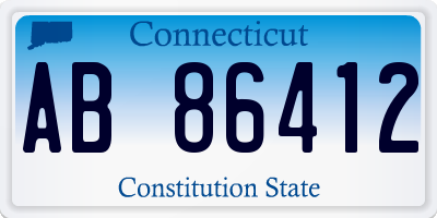 CT license plate AB86412