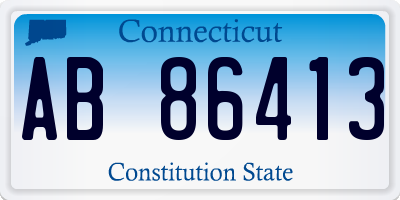 CT license plate AB86413