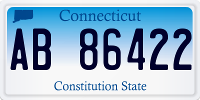 CT license plate AB86422