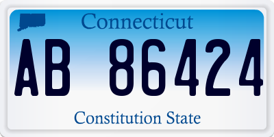 CT license plate AB86424