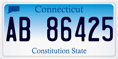 CT license plate AB86425