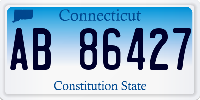 CT license plate AB86427