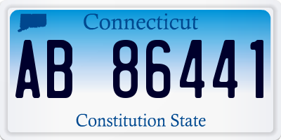CT license plate AB86441