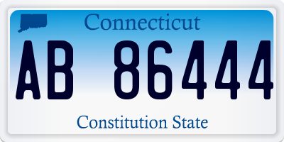 CT license plate AB86444