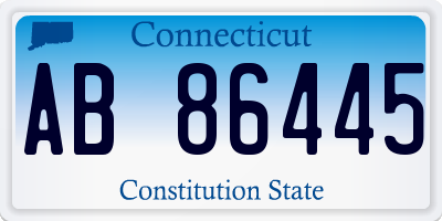 CT license plate AB86445