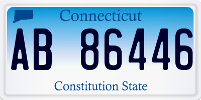 CT license plate AB86446