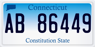 CT license plate AB86449