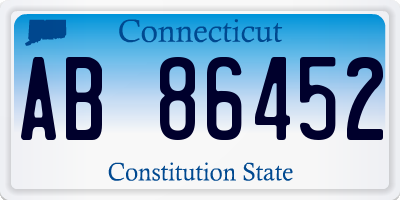 CT license plate AB86452