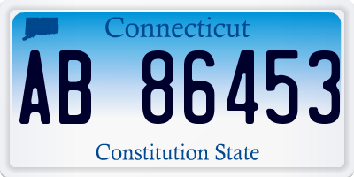 CT license plate AB86453