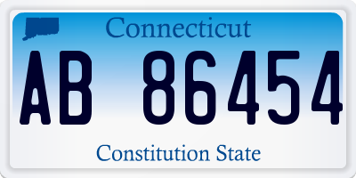 CT license plate AB86454