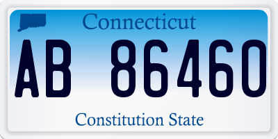 CT license plate AB86460
