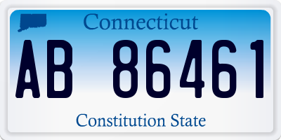 CT license plate AB86461