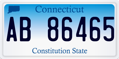 CT license plate AB86465