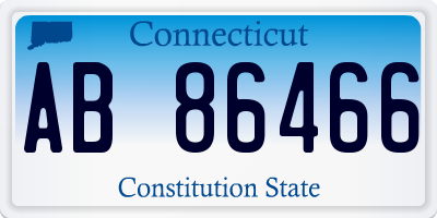 CT license plate AB86466