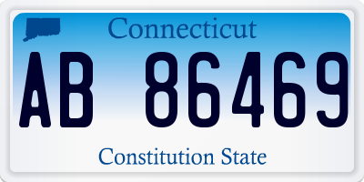 CT license plate AB86469