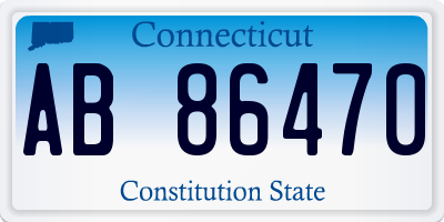 CT license plate AB86470