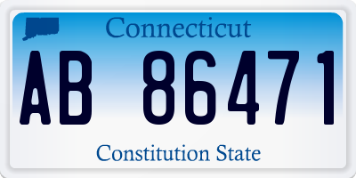 CT license plate AB86471