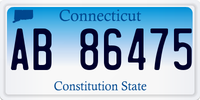 CT license plate AB86475