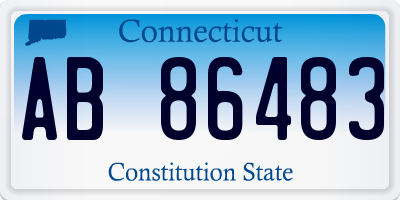 CT license plate AB86483