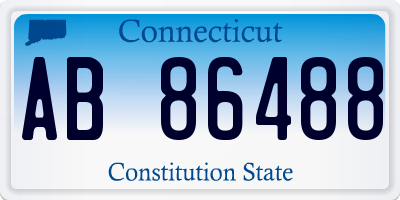 CT license plate AB86488