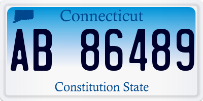 CT license plate AB86489