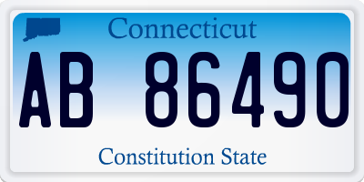 CT license plate AB86490