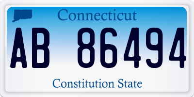 CT license plate AB86494