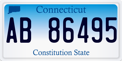CT license plate AB86495