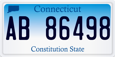 CT license plate AB86498