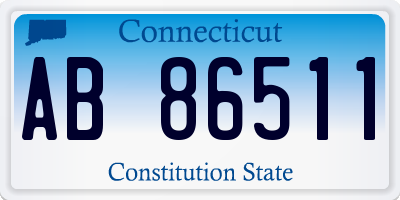 CT license plate AB86511