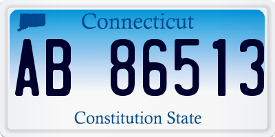 CT license plate AB86513