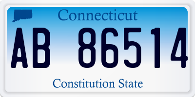 CT license plate AB86514