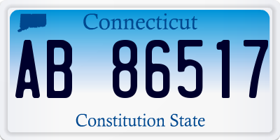 CT license plate AB86517