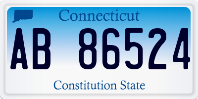 CT license plate AB86524