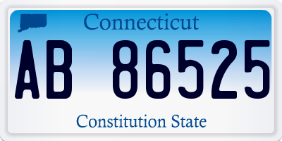 CT license plate AB86525