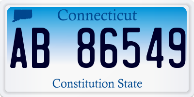CT license plate AB86549