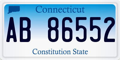 CT license plate AB86552