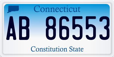 CT license plate AB86553