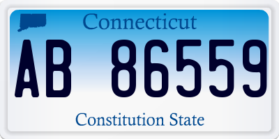 CT license plate AB86559