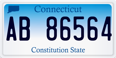 CT license plate AB86564