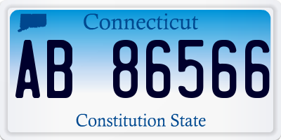 CT license plate AB86566