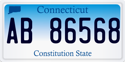 CT license plate AB86568