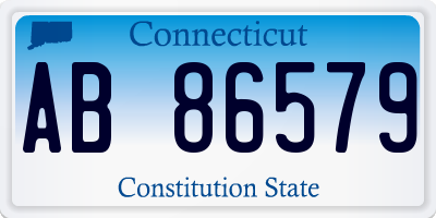 CT license plate AB86579