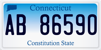 CT license plate AB86590