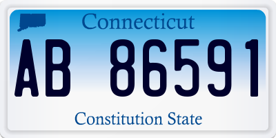 CT license plate AB86591