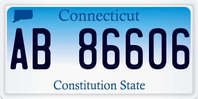 CT license plate AB86606