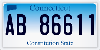 CT license plate AB86611